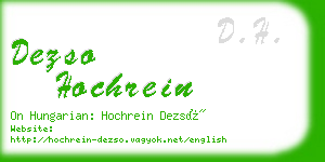 dezso hochrein business card